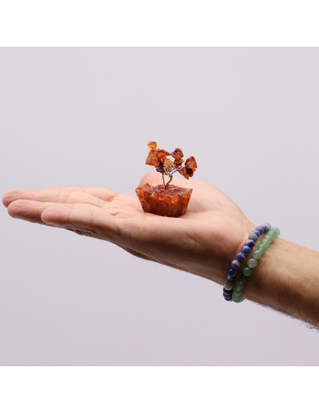 Mini arbre de pierres – Cornaline & orgonite