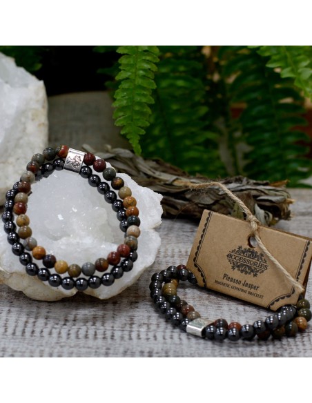 Bracelet magnétique jaspe Picasso – Créativité