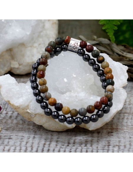 Bracelet magnétique jaspe Picasso – Créativité