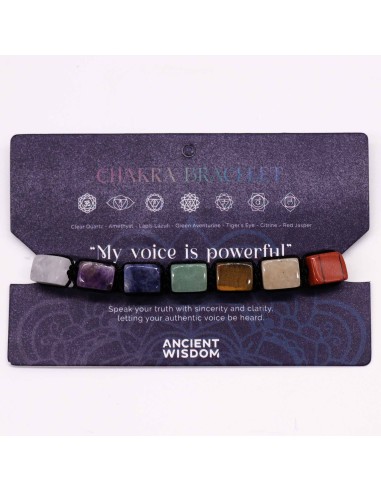 Bracelet chakras en pierres polies – Alignement