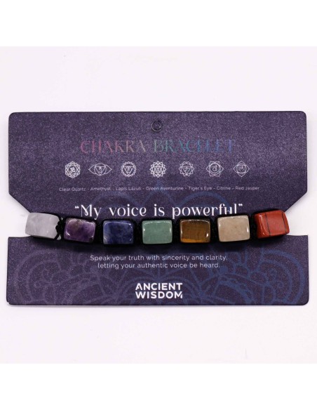 Bracelet chakras en pierres polies – Alignement