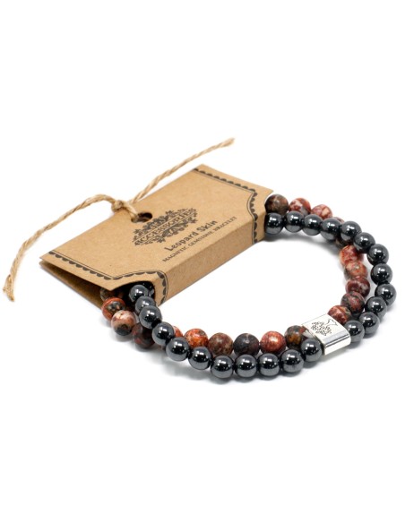 Bracelet magnétique à motif léopard – Énergie instinctive