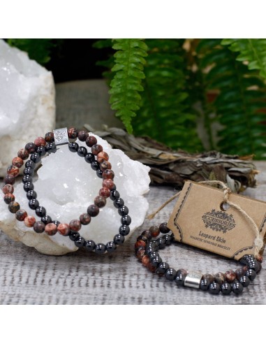 Bracelet magnétique à motif léopard – Énergie instinctive