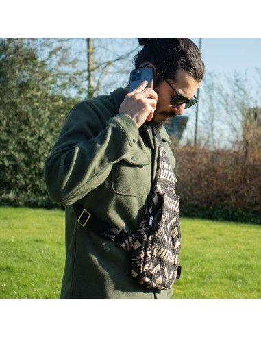 Sac bandoulière jacquard naturel – Telar del Desierto