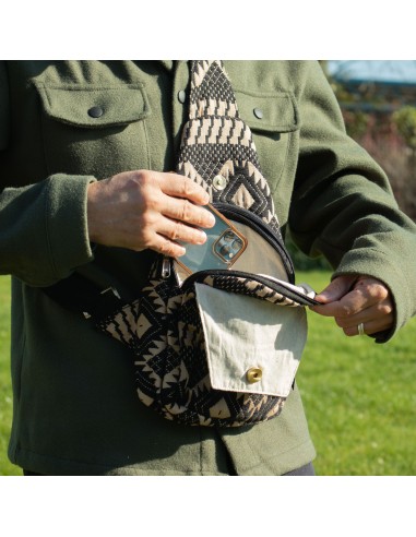 Sac bandoulière jacquard naturel – Telar del Desierto