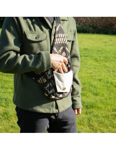 Sac bandoulière jacquard naturel – Telar del Desierto
