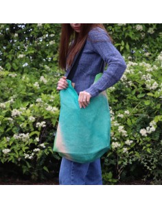 Sac porté épaule – Vert bleuté