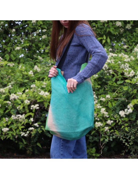 Sac porté épaule – Vert bleuté