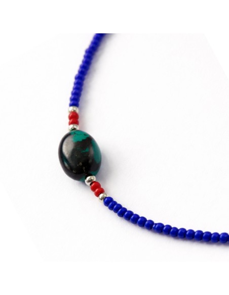 Collier fin lapis-lazuli & turquoise – Calme intérieur