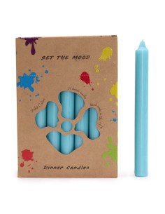 Lot de bougies de table – Aqua rustique (21 pièces)