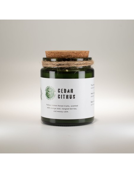 Greenman – Bougie soja Woodwick «Cèdre & agrumes»