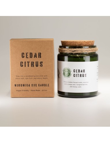 Greenman – Bougie soja Woodwick «Cèdre & agrumes»