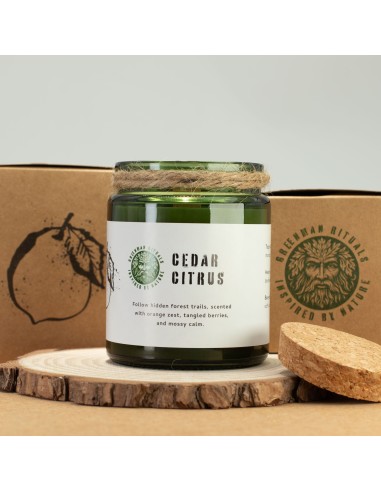 Greenman – Bougie soja Woodwick «Cèdre & agrumes»