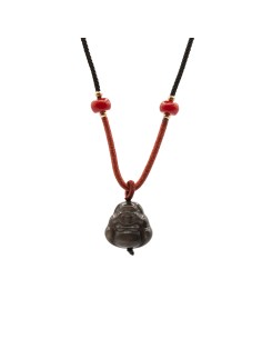 Pendentif Bouddha en obsidienne – Sérénité