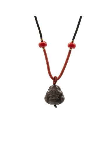 Pendentif Bouddha en obsidienne – Sérénité