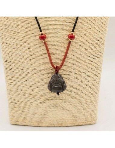 Pendentif Bouddha en obsidienne – Sérénité