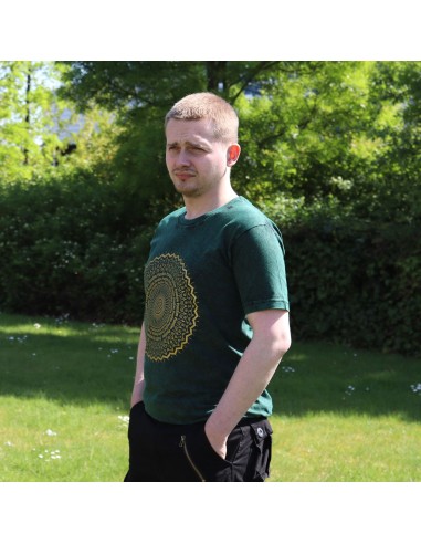T?shirt Nomad Sari – Mandala vert (taille S)