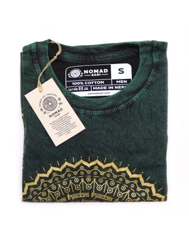 T?shirt Nomad Sari – Mandala vert (taille S)
