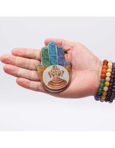 Porte?encens Hamsa en stéatite – Bouddha