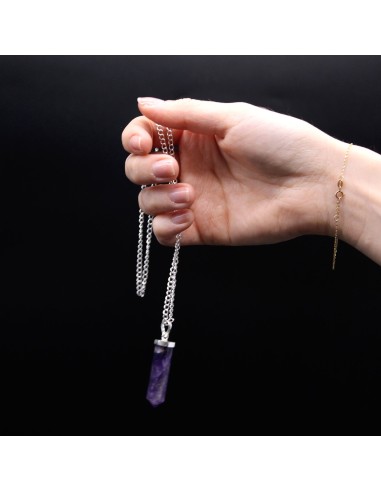 Pendentif pointe en améthyste – Intuition