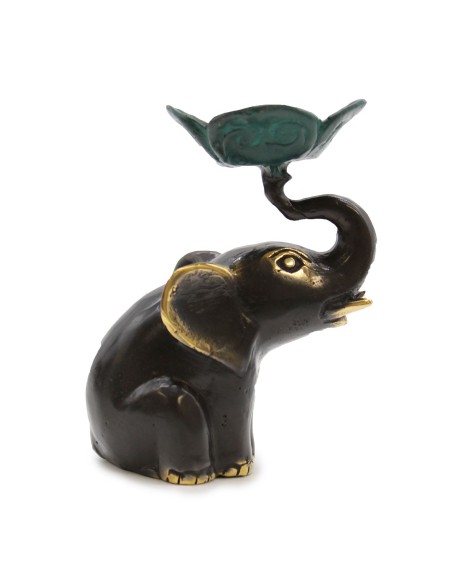Porte-bougie et encens éléphant – Rituel zen