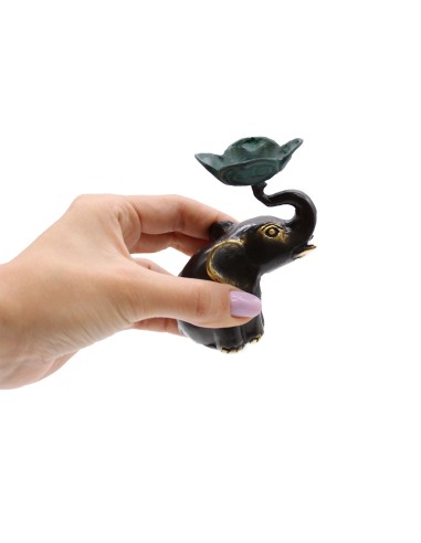 Porte-bougie et encens éléphant – Rituel zen