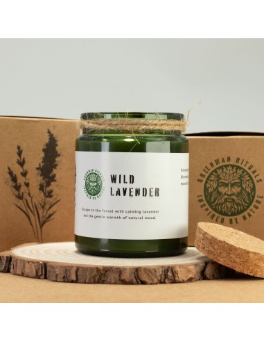 Greenman – Bougie soja Woodwick «Lavande sauvage»