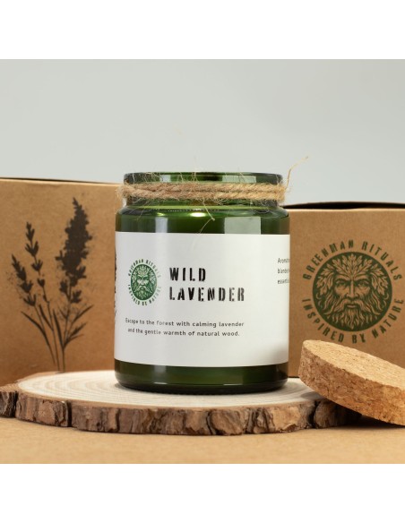 Greenman – Bougie soja Woodwick «Lavande sauvage»