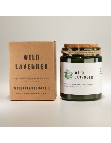 Greenman – Bougie soja Woodwick «Lavande sauvage»