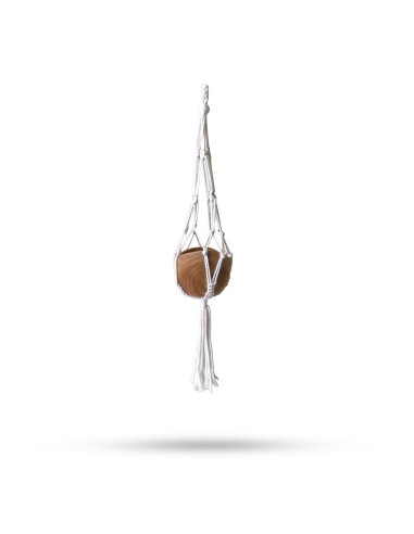 Suspension macramé naturelle pour plante – Esprit zen