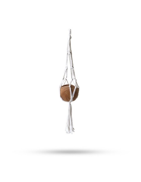 Suspension macramé naturelle pour plante – Esprit zen