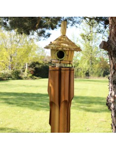 Maison décorative pour oiseaux avec clochettes – Nature zen