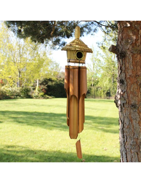 Maison décorative pour oiseaux avec clochettes – Nature zen