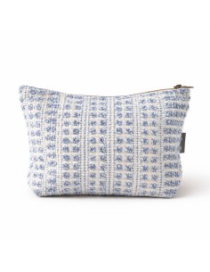 Trousse Nomad Sari jacquard indien – Écho indigo
