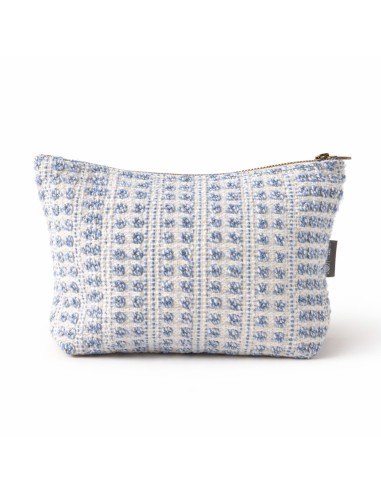 Trousse Nomad Sari jacquard indien – Écho indigo