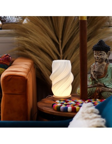Lampe contemporaine tressée – Onde nuage zen