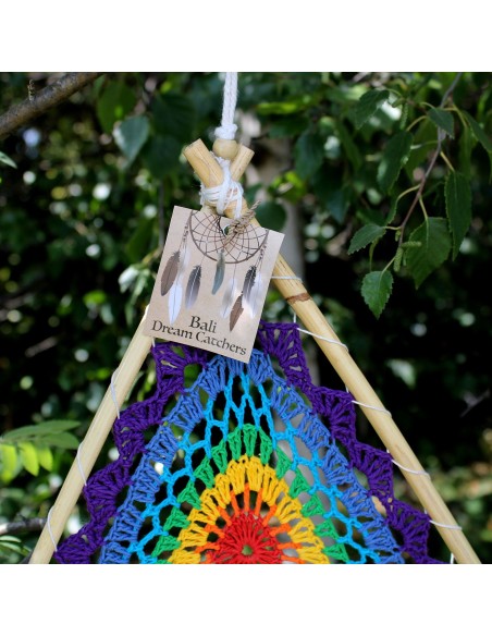 Attrape-rêves pyramidal balinais – Harmonie zen
