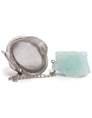 Infuseur à thé en pierres naturelles – Aigue-marine