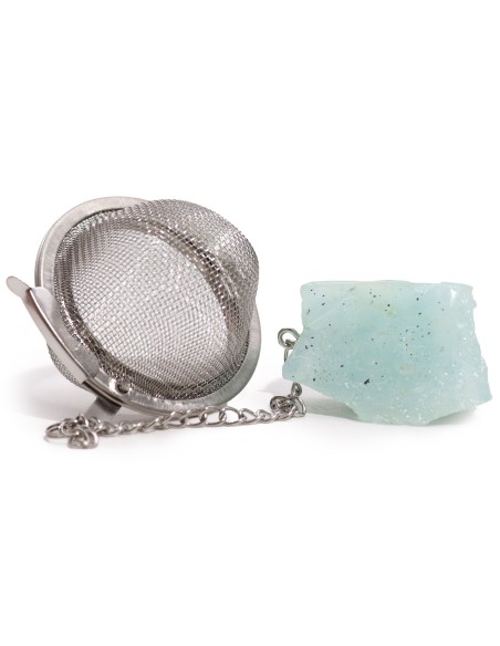 Infuseur à thé en pierres naturelles – Aigue-marine