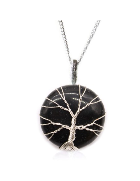 Collier Arbre de Vie en onyx noir – Stabilité