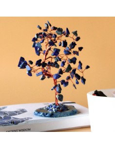 Grand arbre de pierres – Sodalite & agate bleue