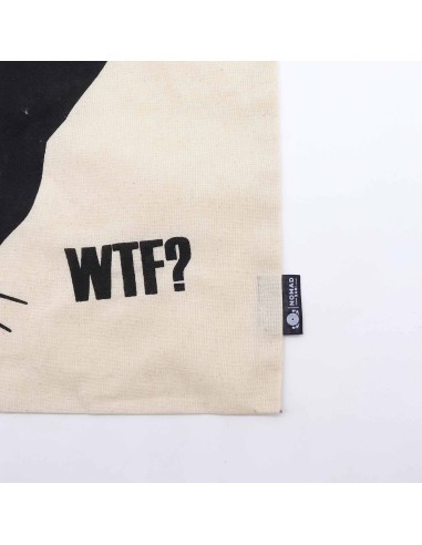 Sac cabas iconique en coton – Chat noir