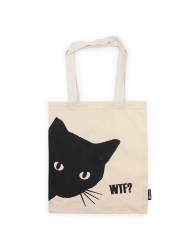 Sac cabas iconique en coton – Chat noir