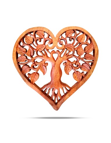 Panneau mural cœur Arbre de Vie – Amour & harmonie