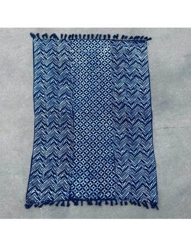 Plaid indigo artisanal – Ondes Namoona