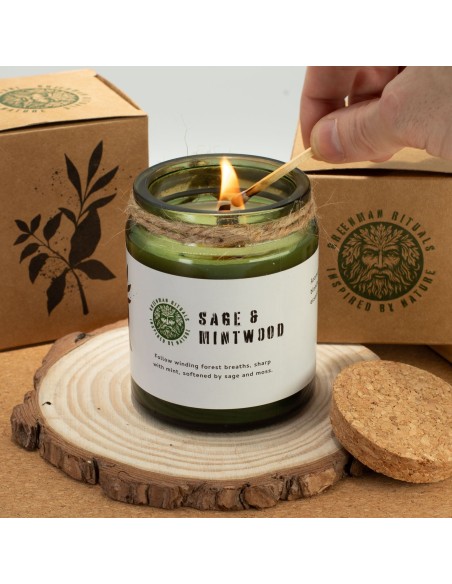 Greenman – Bougie soja Woodwick «Lune du loup»