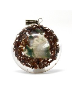 Pendentif orgonite dôme – Concentration & puissance zen