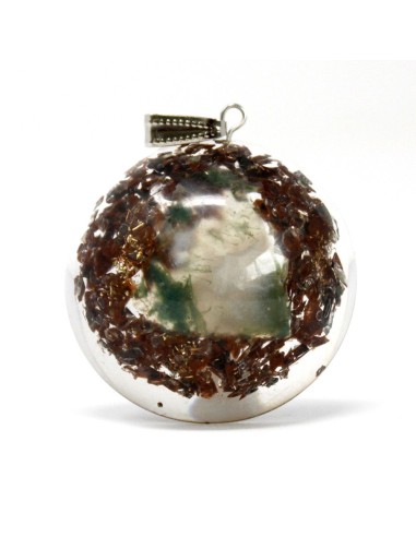 Pendentif orgonite dôme – Concentration & puissance zen