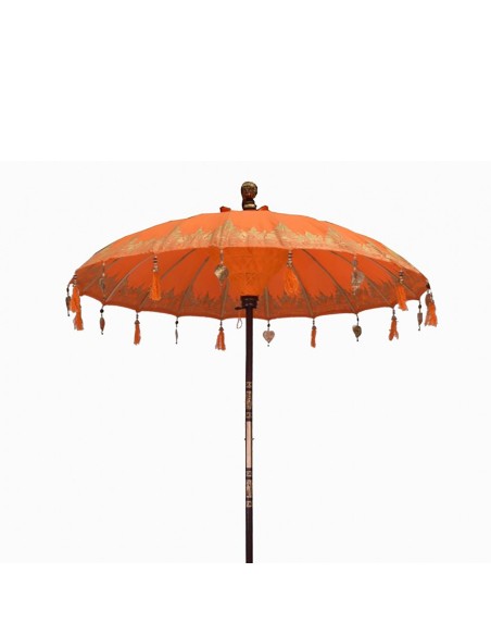 Ombrelle balinaise décorative – Orange solaire