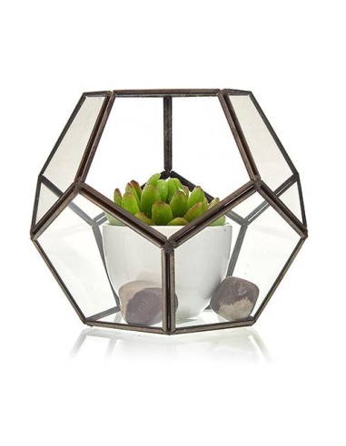 Terrarium en verre octogonal – Jardin zen